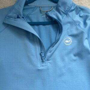 Vineyard Vines Kids Blue Quarter-Zip Shirt